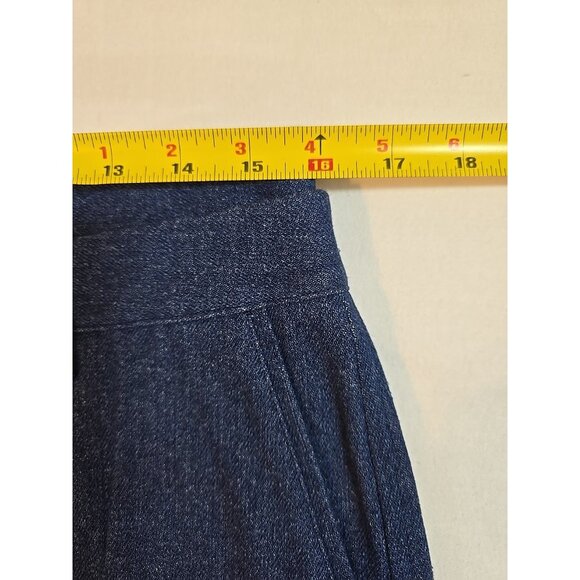 Vince Women denim midi skirt Cotton Fabric made in Italy Pockets Blue Size 8 New - Picture 9 of 13